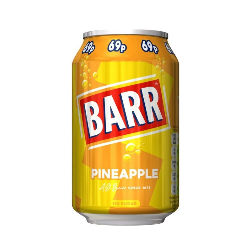 Barr Pineapple Cans 330ml PMP 69p