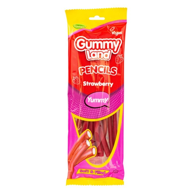 Gummy Land Strawberry Flavour Soft Pencils 150g