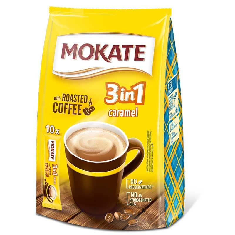 Mokate 3 in 1 Roasted Coffee Caramel 10 Pack