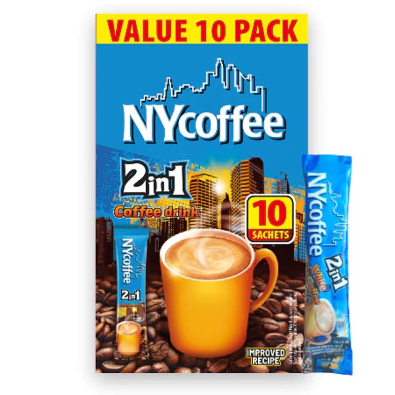 NY Coffee 2 in 1 White Coffee 10 Pack