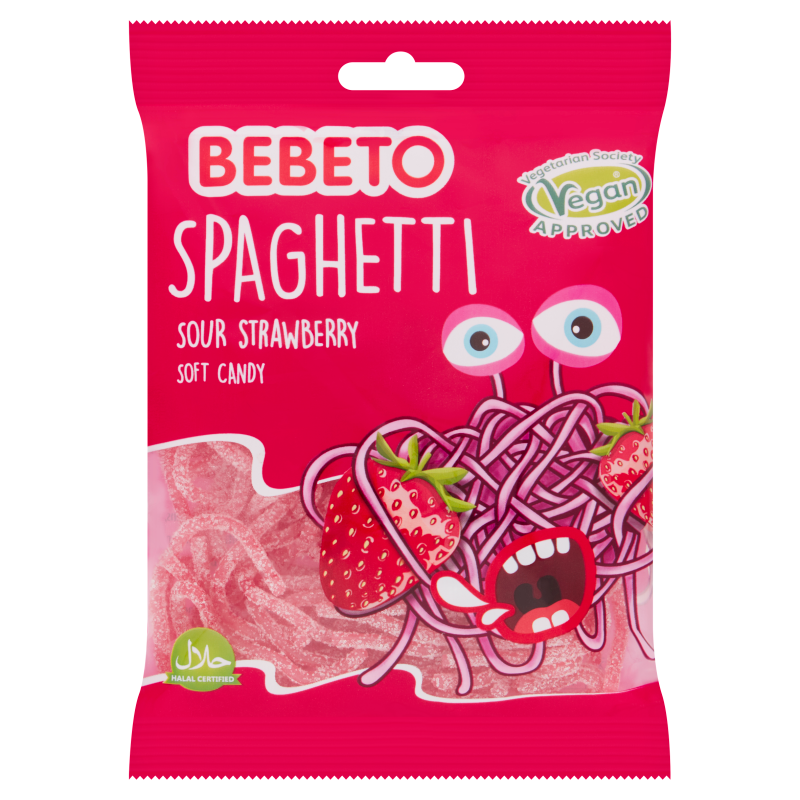 Bebeto Fizzy Strawberry Spaghetti 70g PMP
