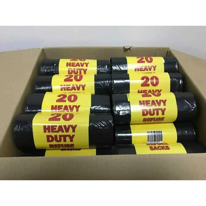 EXTRA STRONG BLACK HEAVY DUTY BIN LINERS BAGS RUBBISH WASTE REFUSE SACKS 200G UK